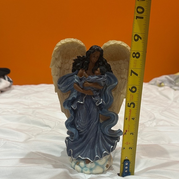 Angel Figurine with Blue and Cream Robe - Picture 2 of 7